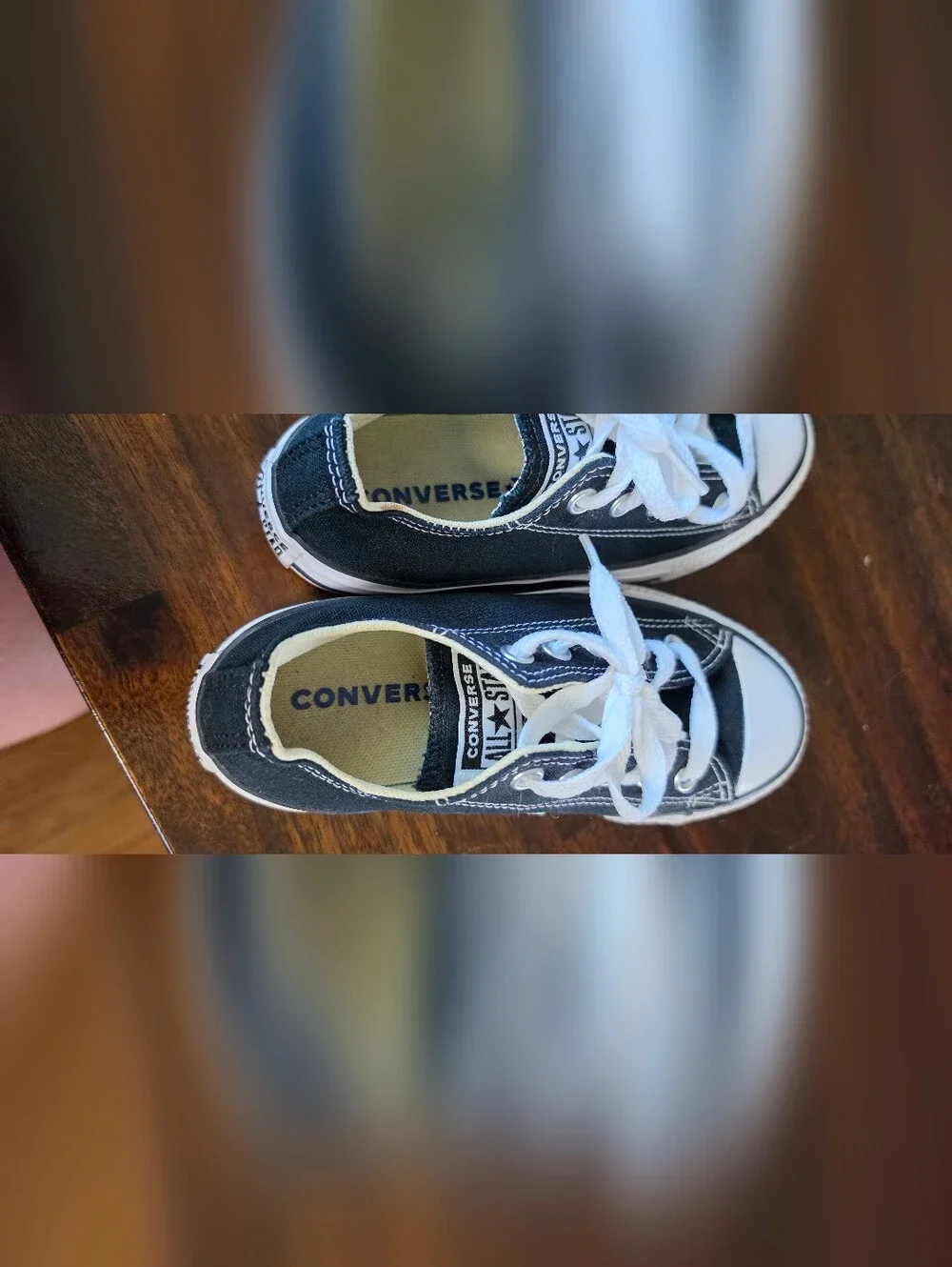 Converse Kids Black Canvas Low-Top Sneakers with White Laces